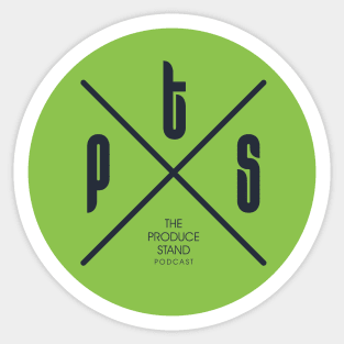 The Produce Stand Podcast patch lime green Sticker